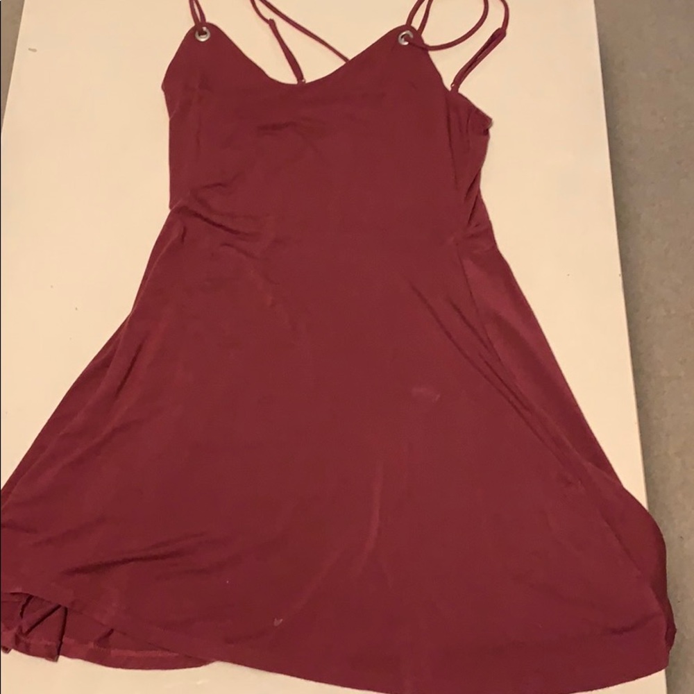Dark Pink Garage Strappy Dress